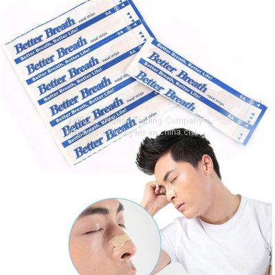 Manufacture Soft Adhesive Breathable Tape Anti Snoring Patch Nasal Strip