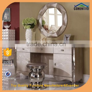 modern luxury bedroom furniture dressing table with mirror and stool S109