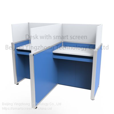 Height Adjustable Office Computer Desk Anti-peeping Study Carrel Desktop Panels Test Center Table Library Cubicle