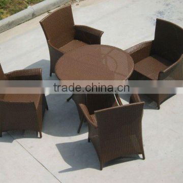 PE rattan arm chair and talbe