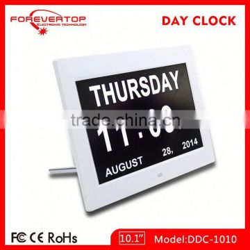 Hot sell High definition digital big screen day date calendar alarm desk clock for elder