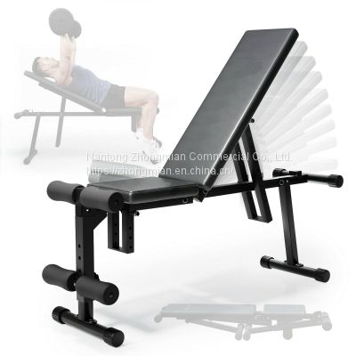 Fitness Bench and Rubber, Iron, Cement Weight Plate with Shelf for Gym and Home sports