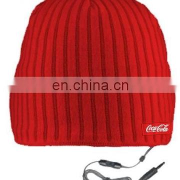 New hot 2011 winter knitted hat with earphone hole