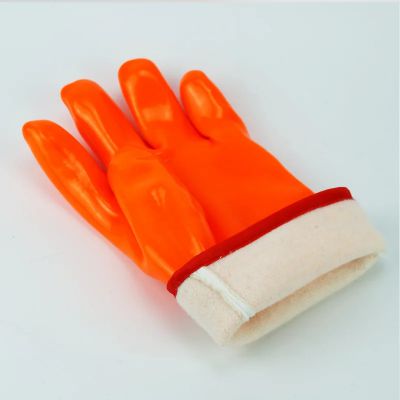 Industrial PVC coated gloves waterproof oil-proof winter padded warm gloves