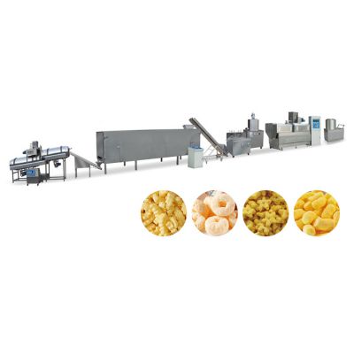 Extruded Popular Corn Snack Making Machine Best Feedback Inflated Snacks Food Processing Line