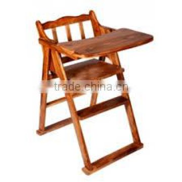 Chinese All Wood Folding Baby High Chair Wholesale