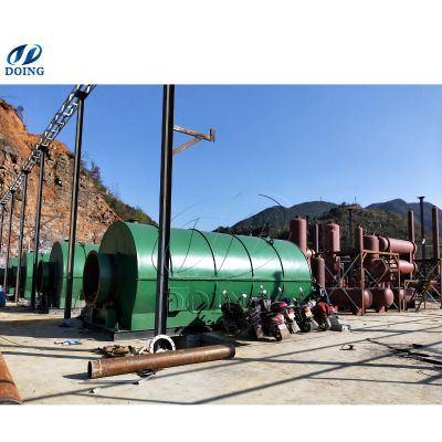 Batch/Fully Continuous soild Waste tyre plastic recycling to fuel oil pyrolysis plant in India For Sale