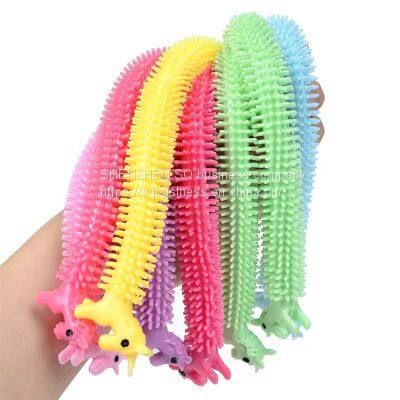 Fidget Sensory Toy Unicorn Pull Rope Noodles Stretchy String Build Resistance Squeeze Pull Noodles String Fidget Autism Vent Toy