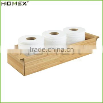 Toilet Tank Storage Bamboo Tray for Tissues, Candles, Soap/Homex_FSC/BSCI Factory