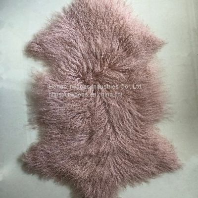 Natural Curly Fur Tibetan Sheep skin Fur Blankets Carpet Real Animal Fur