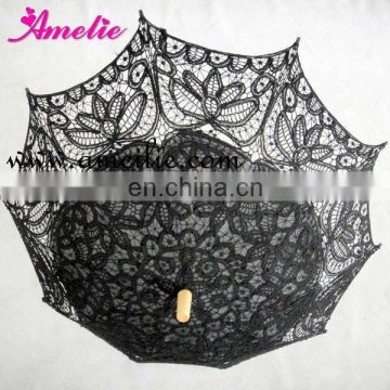 Gothic style black lace parasol umbrella