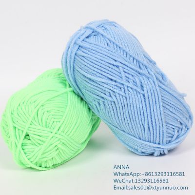 Hand Woven Crochet Yarn Various Colored Hand Knitting Cotton Milk Yarn