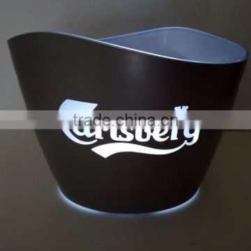2017 good quality cheap price lighting logo plastic bucket of beer