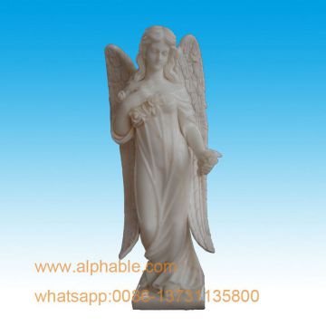 Supply hand carved stone angel statues