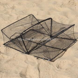 Europe popular folding PE Material square crab trap used in sea and river