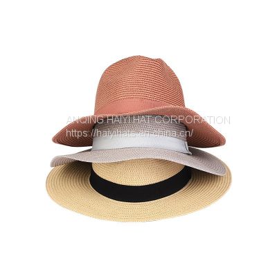 Hot Sale Quality Fedora Panama Hats Wholesale Summer Paper Adjustable Unisex Beach Panama Straw Hat