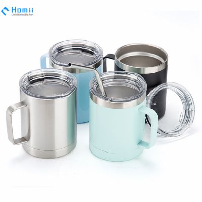 18/8 stainless steel insulated tumbler mug with handle