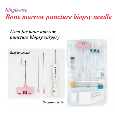 Disposable bone marrow puncture biopsy needle