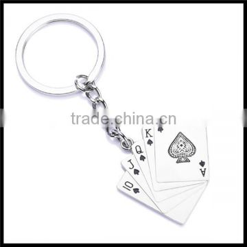 New design cute playing card key chain ring company
