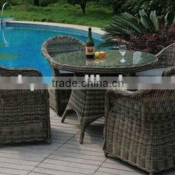 PE rattan garden table set