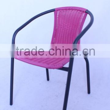 Hot sale colourful stackable wicker chair