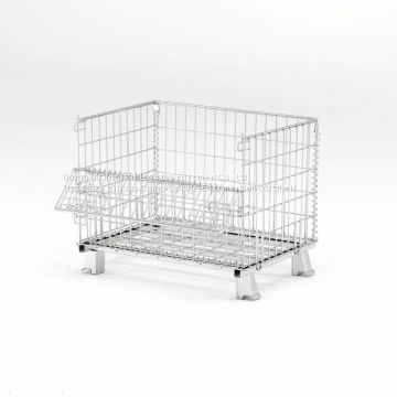 Stackable Metal Storage Wire Mesh Container Foldable Heavy Duty