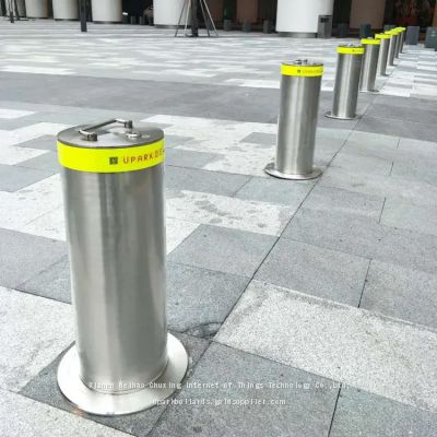 Original Factory Private Parking Antitheft Security Barrier Lockable Bollard with Red Reflective Band Removable Bollards