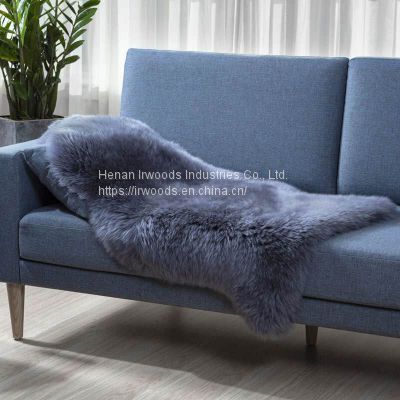 Popular Grey Color Australian Feal Sheepskin Fur Seat Pads Hot Sale in Europe