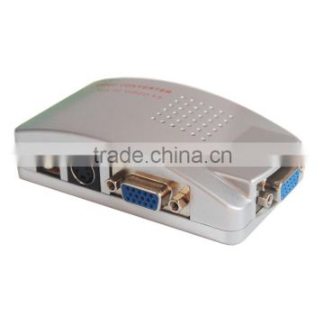 VGA to AV RCA TV Monitor S-Video Signal Converter Adapter Switch Box PC Laptop