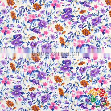 Purple Pink Red flower printed BABY Girl dress Fabric Eco-friendly cotton fabric