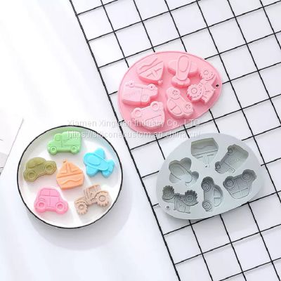 Cartoon Vehicle molds Baking Mold Silicone Bakeware Chocolate Mould