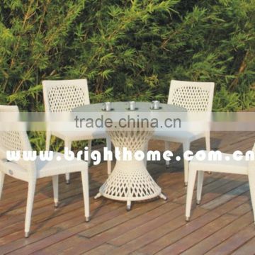 Outdoor Patio Rattan Furniture Dining Set Chair and Table