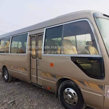 used toyota coaster bus with diesel engine and 30 seats for sale in shanghai ,china