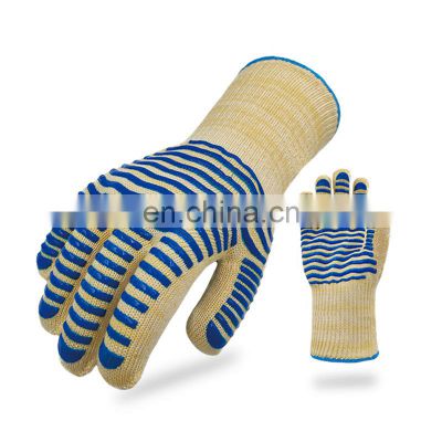 Long silicone protection heat resistant insulation  hot Outdoor barbecue Mitts microwave BBQ oven gloves