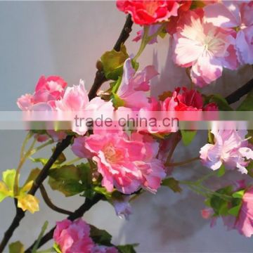 Home garden decorative 110cm Height artificial plant white cream pink green Cherry Blossom leaf Branches EYHZ12 03F15