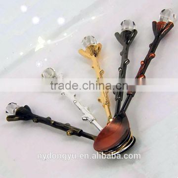 high quality vintage branch spoon and fork/hy zinc alloy l creative spoon and fork /fancy spoon fork dinnerware tableware