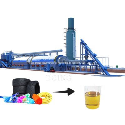 Batch/Fully Continuous Waste tyre to fuel oil pyrolysis plant in India For Sale Car tires recycling Pyrolysis Machine
