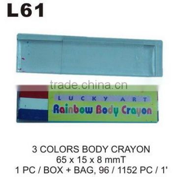 L61 3 COLOR BODY CRAYON