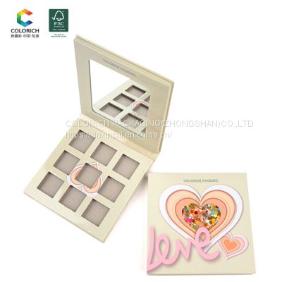 Wholesale revolution makeup empty cosmetic packaging box eyeshadow palette empty small eyeshadow palette private label