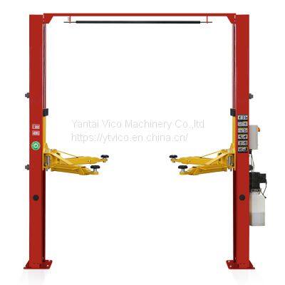 Economic Two 2 Post Hydraulic Car Lift Machine With Clear Floor One Side Electric Release For Sale #V-LZL-B-2240