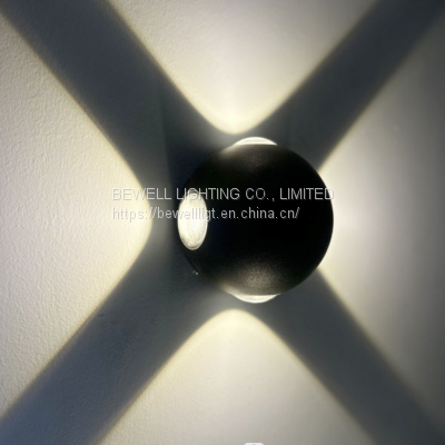 IP65 Waterproof Aluminum COB Wall Light Black Shell Shaped 12W Wall Lamp