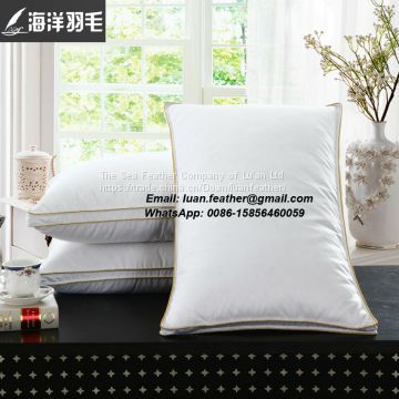 High End Hospital Private Label White Duck Down Pillow Cheap Bed Pillow for Home