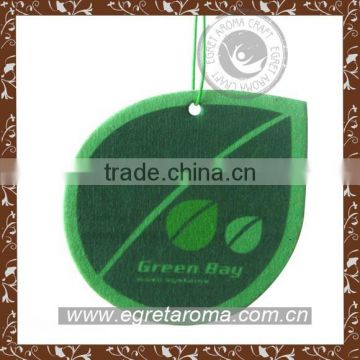 EA1-1011 green customized hanging paper car air freshener