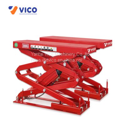 VICO Car Repair Equipment In-Ground Hydraulic Scissor Car Lift For Tire Maintenance V-JSX-A-3430