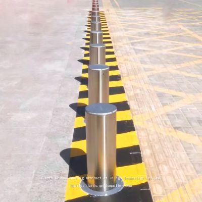 Factory Sturdy Private Scenic Area Anti-theft 304 Heavy Duty Metal Parking Post Intelligent Pedestrian Warning Security Bollard