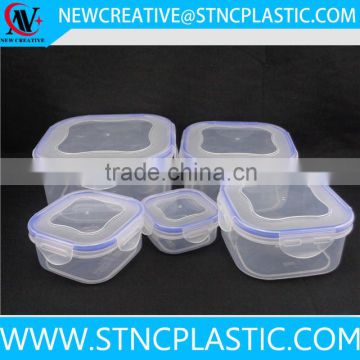 5-Piece Clip & Lock lids Square SCHOOL OFFICE Airtight Seal Fit Fresh Cool Coolers Slim Lunch Packs