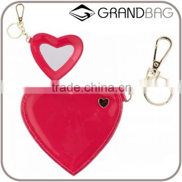 guangzhou supplier heart shape leather key chain key ring cute key holder for decoration