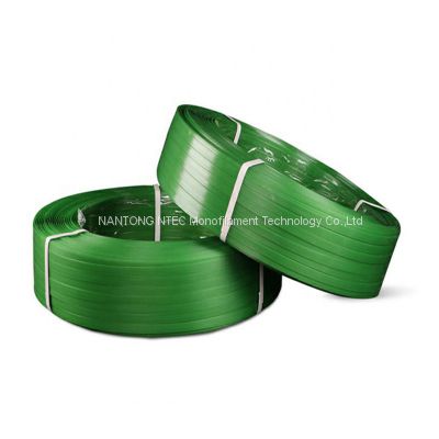 Custom green embossed pallet packaging strapping plastic packing belt packaging