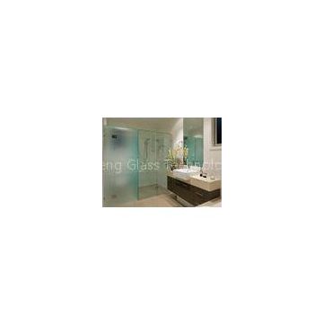 Toughed Acid etched glass door , frosted tempered shower glass panel