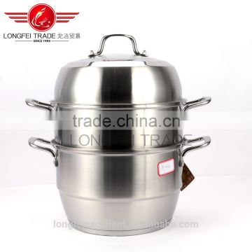 2016 china top grade stainless steel steam pot food steam cooking pot set